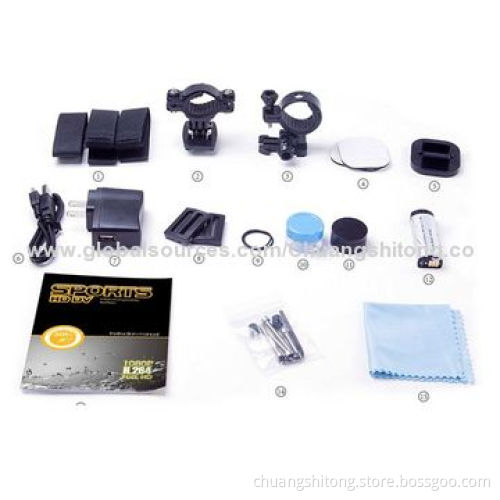 Mini camera extreme sports, 12Mp bullet type, H.264/mov wide angel PC-camera